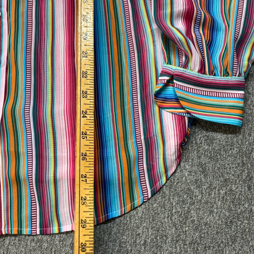 Ariat Naran Shirt Womens Large Multicolor Striped Button Down Long Sleeve - Picture 4 of 12